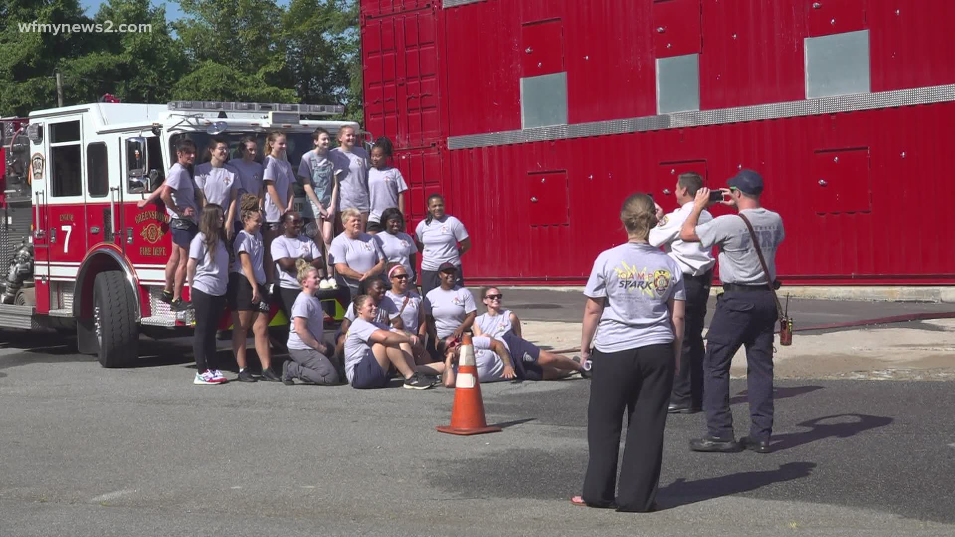 The four day camp is aimed at recruiting female teens into a career as a first responders.