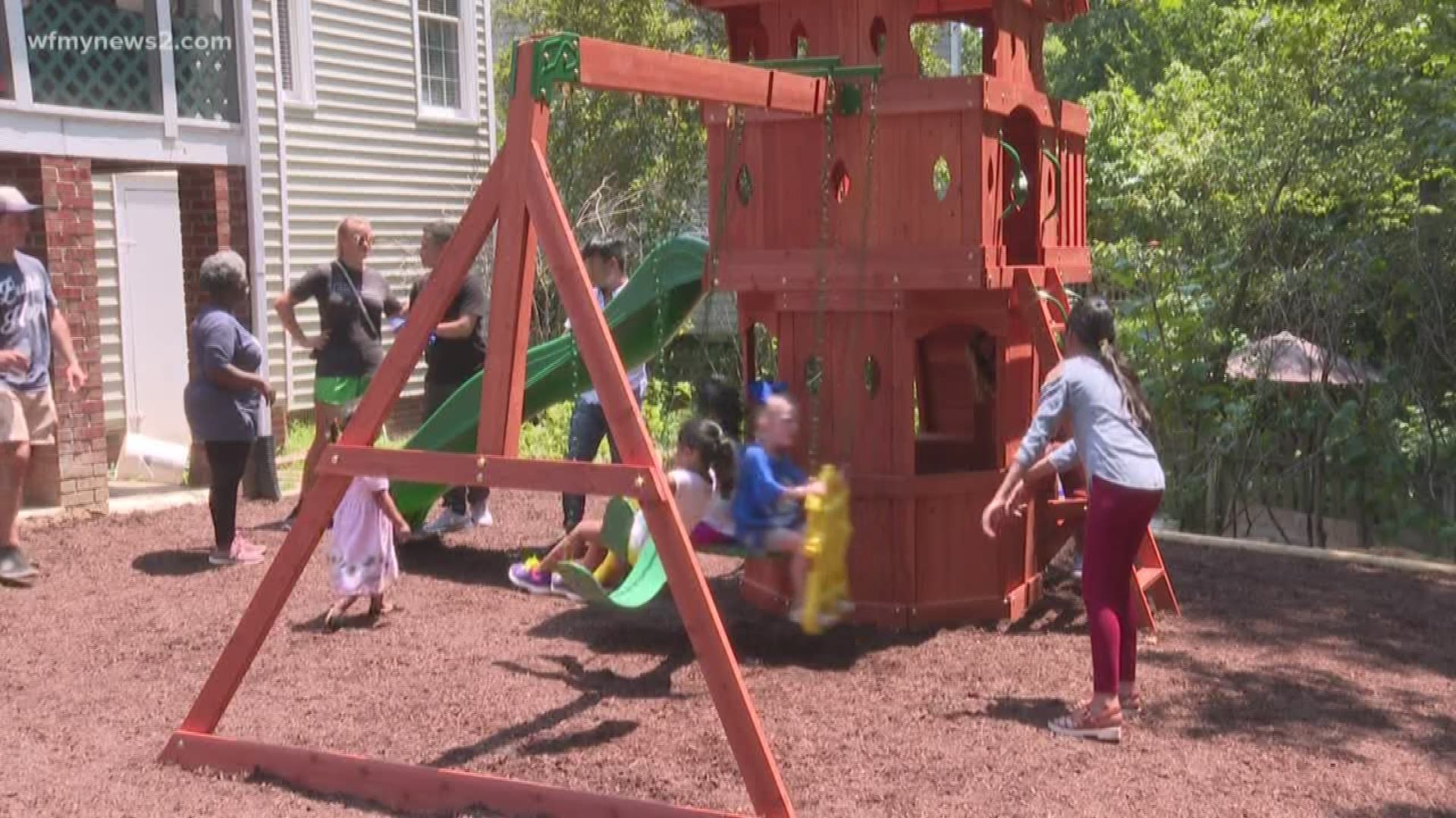A Greensboro toddler got a special surprise on Saturday. Roc Solid Foundation and Hartley Ready Mix Concrete surprised Arika Lama with her very own playset in her backyard.