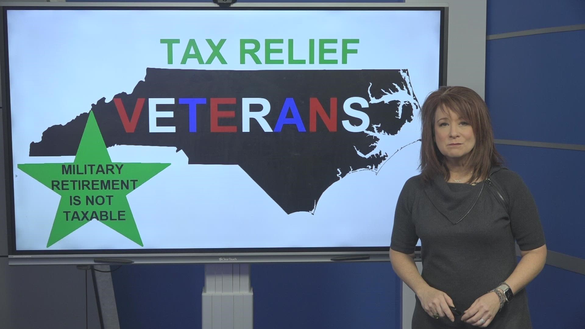 NC gives veterans tax credits on and property taxes