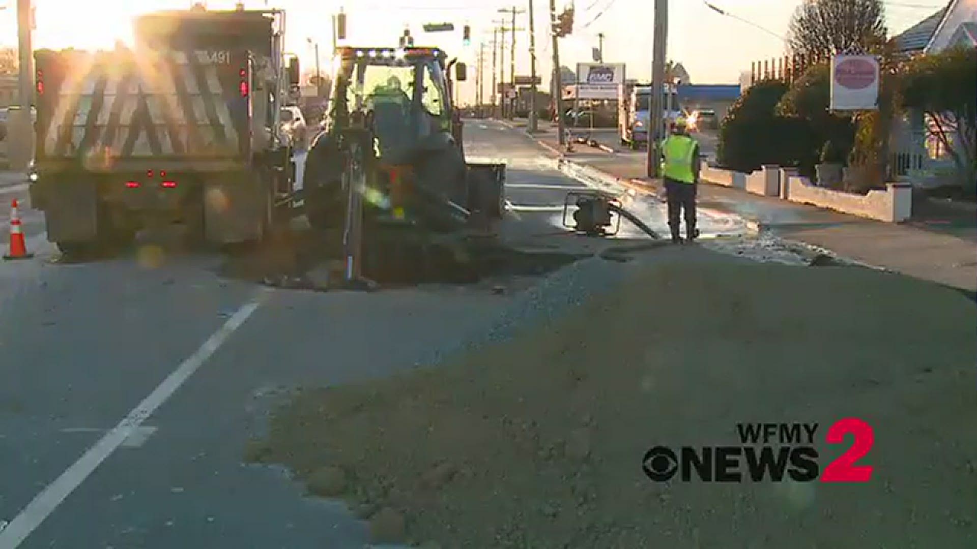 Greensboro police said two southbound lanes and one turning lane of traffic have been closed on Battleground Ave. between W. Northwood St. and Pembroke Rd.