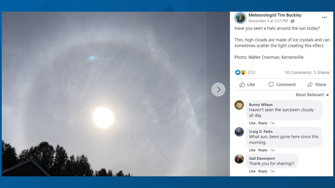 Did you see the halo around the sun today? How does it form and what does  it mean?