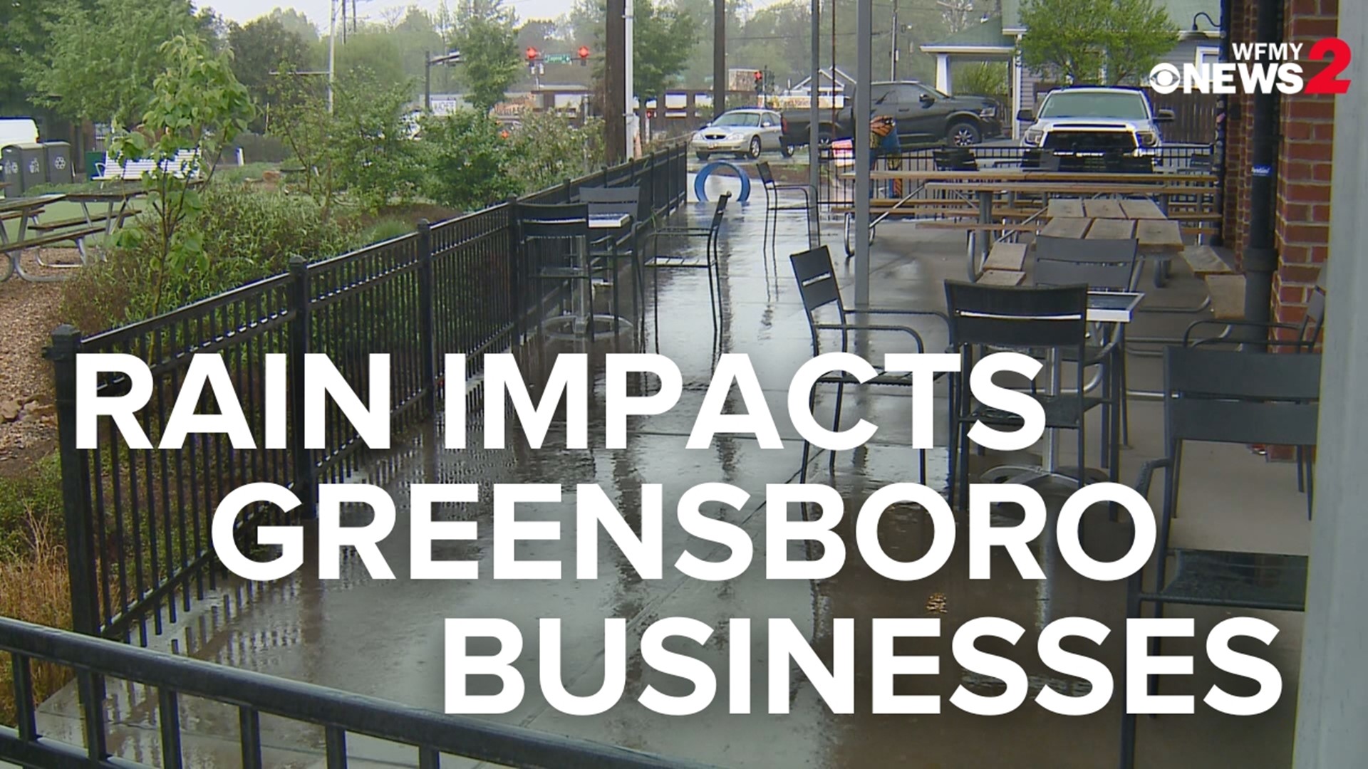 The constant rain filled the Miriam P. Brenner Children’s Museum and forced a coffee truck to shut down.