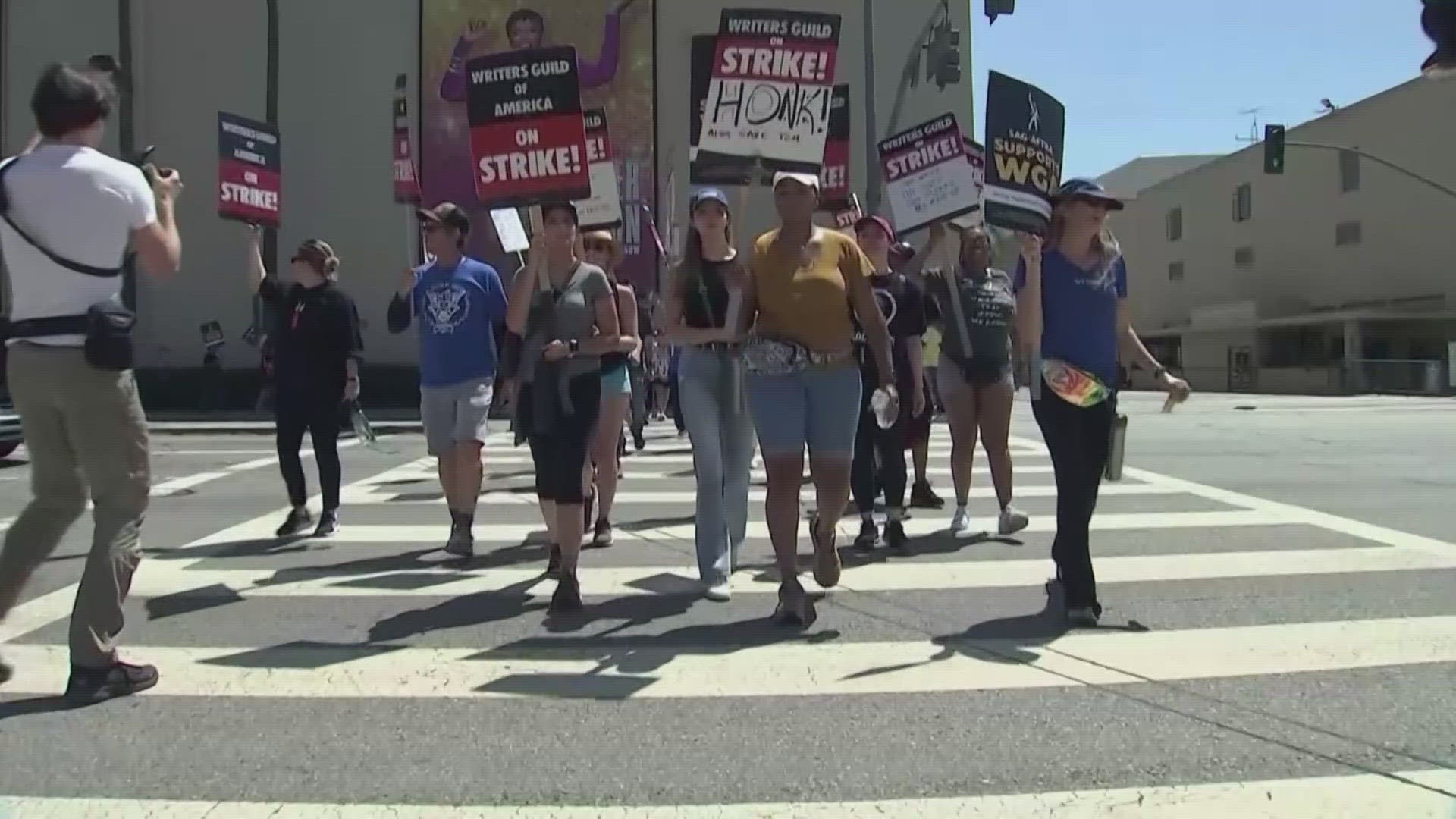 The SAG-AFTRA Actors Union is joining the writers strike calling for new contracts.