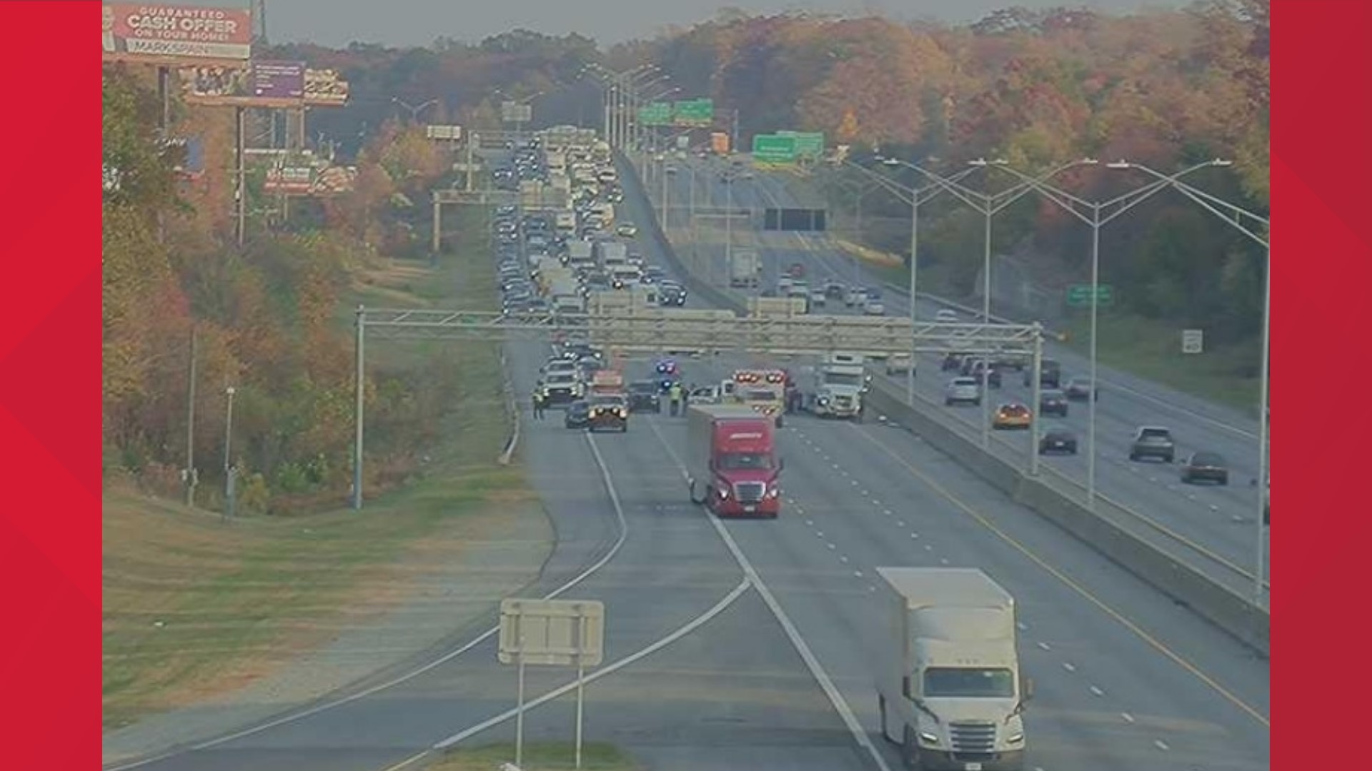 3 lanes closed on I-40 due to crash | wfmynews2.com