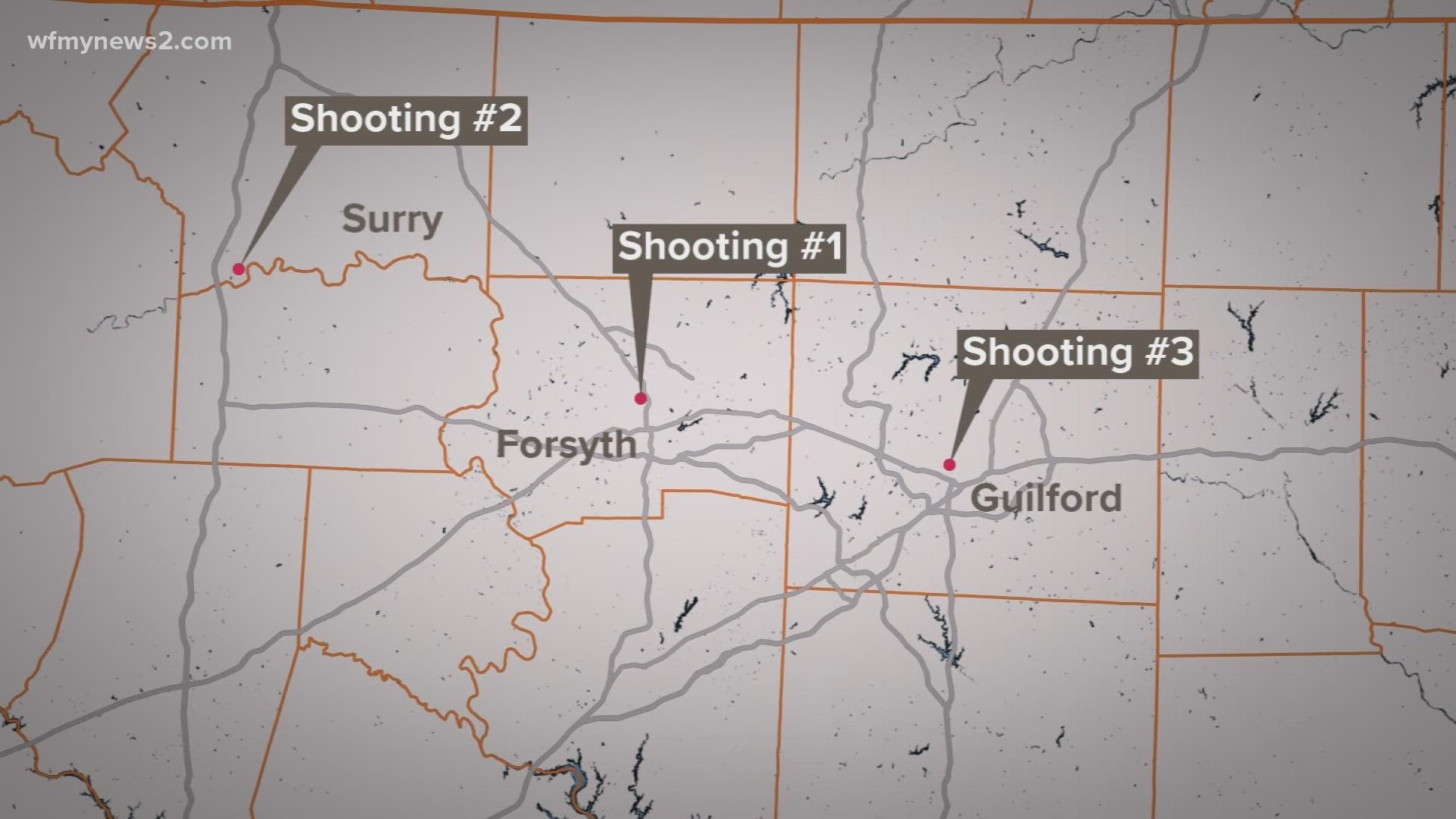 Each of the shootings happened during the weekend of September 10th.