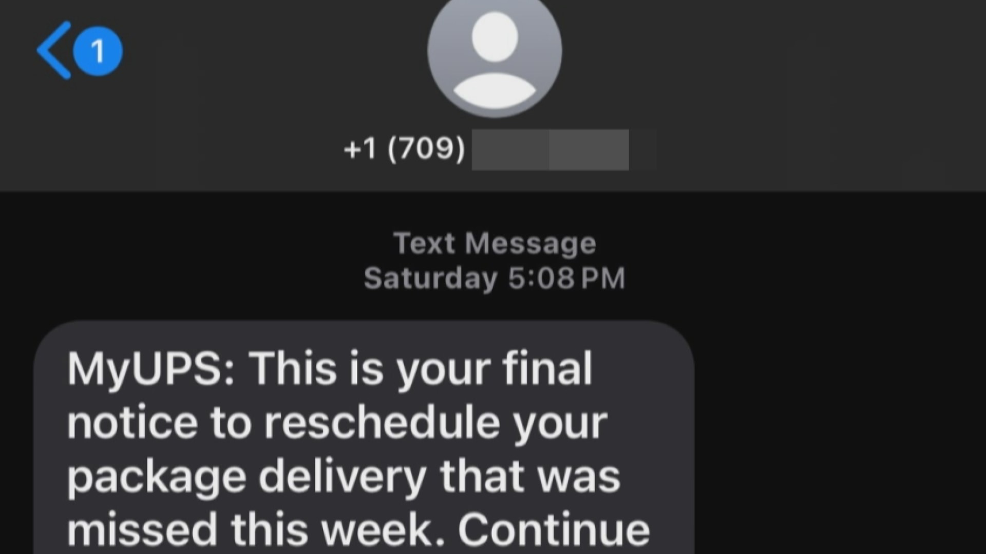 You get a text, seemingly from UPS. It claims you’ve missed a package delivery, and it’s your final notice to reschedule…