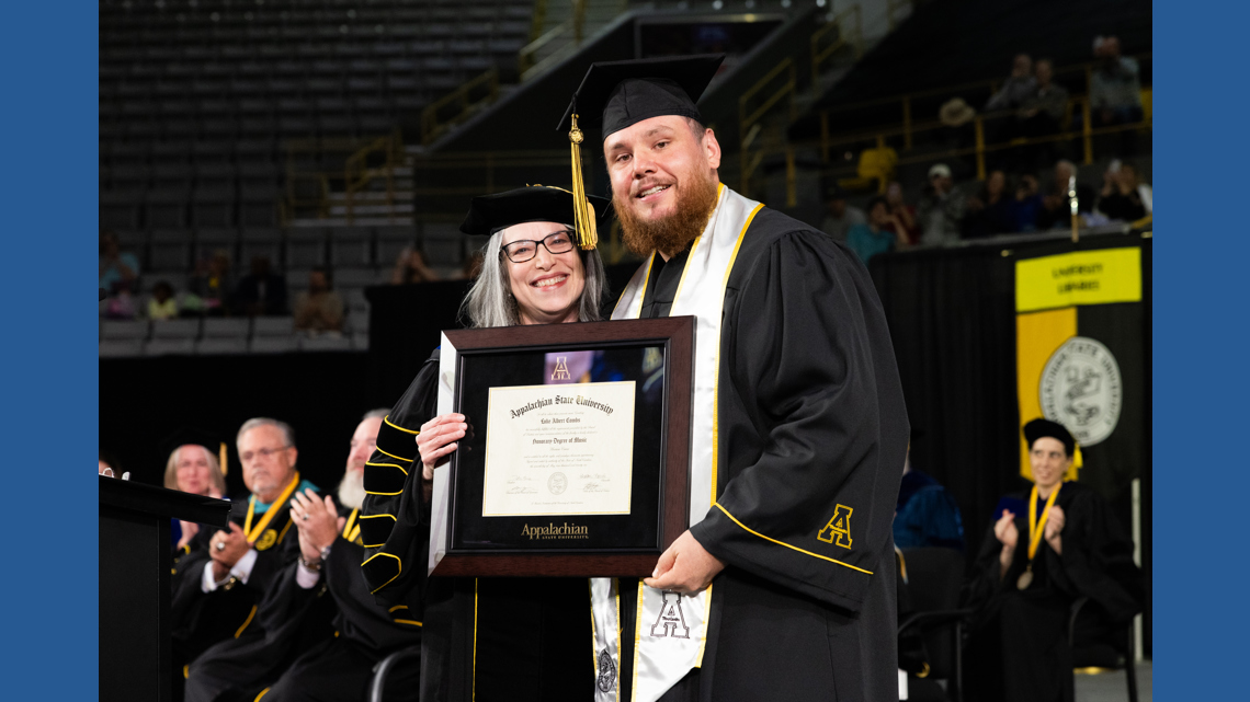 North Carolina native Luke Combs receives honorary degree from App State
