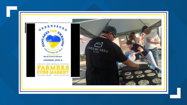 Pancakes for Ukraine: Cheesecakes By Alex & Greensboro's Farmers Curb Market team up June 18
