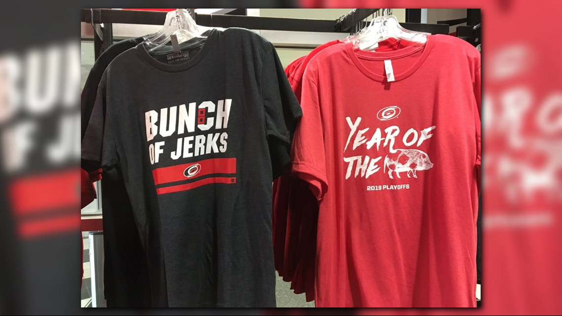 Canes sell 'Bunch of Jerks' shirts after broadcaster's slight