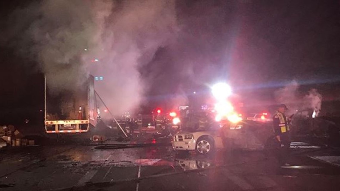 Fire after tractor-trailer crash on I-85 south in Randolph County ...