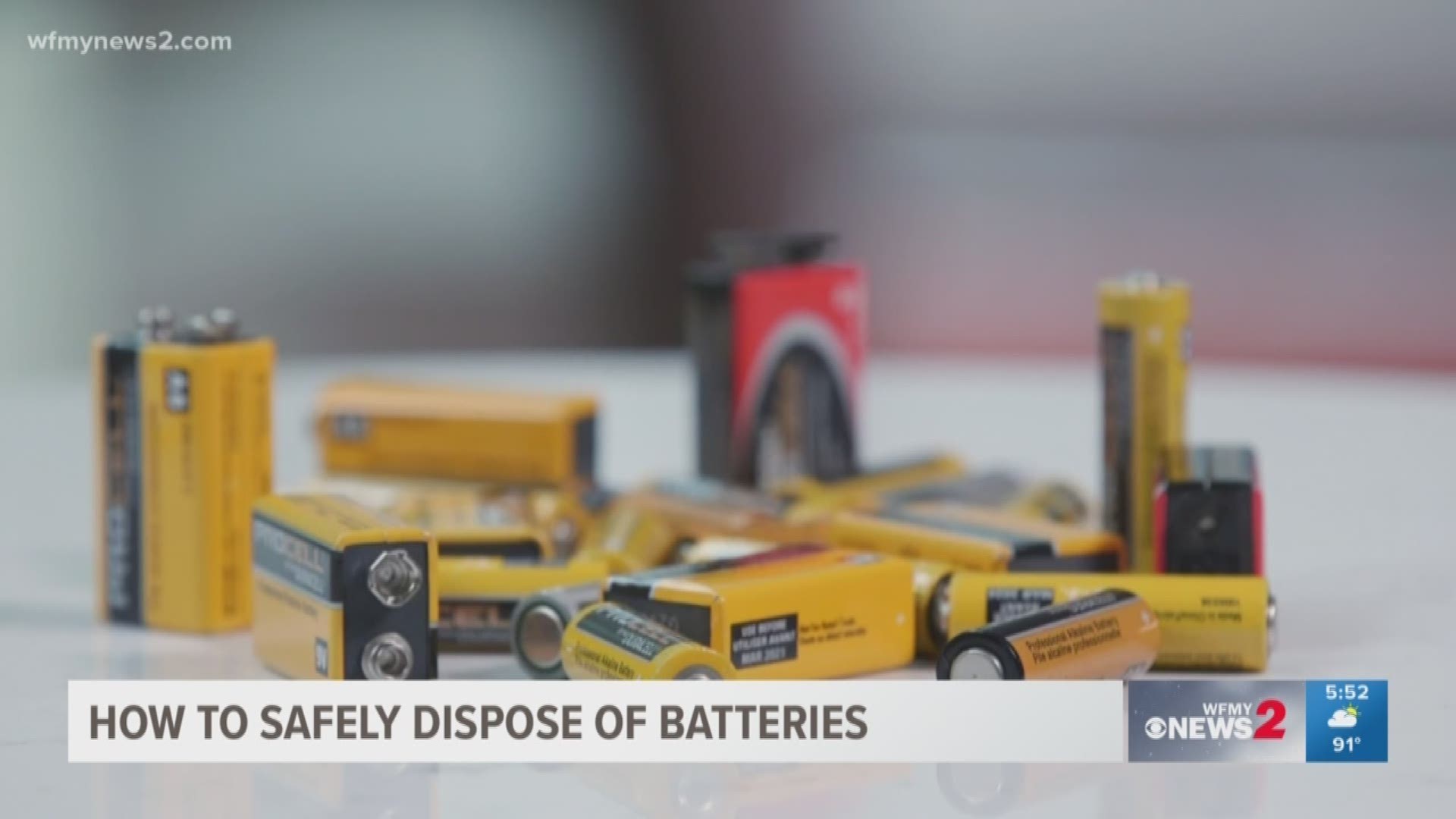 Those batteries can start a fire if they're not properly stored.