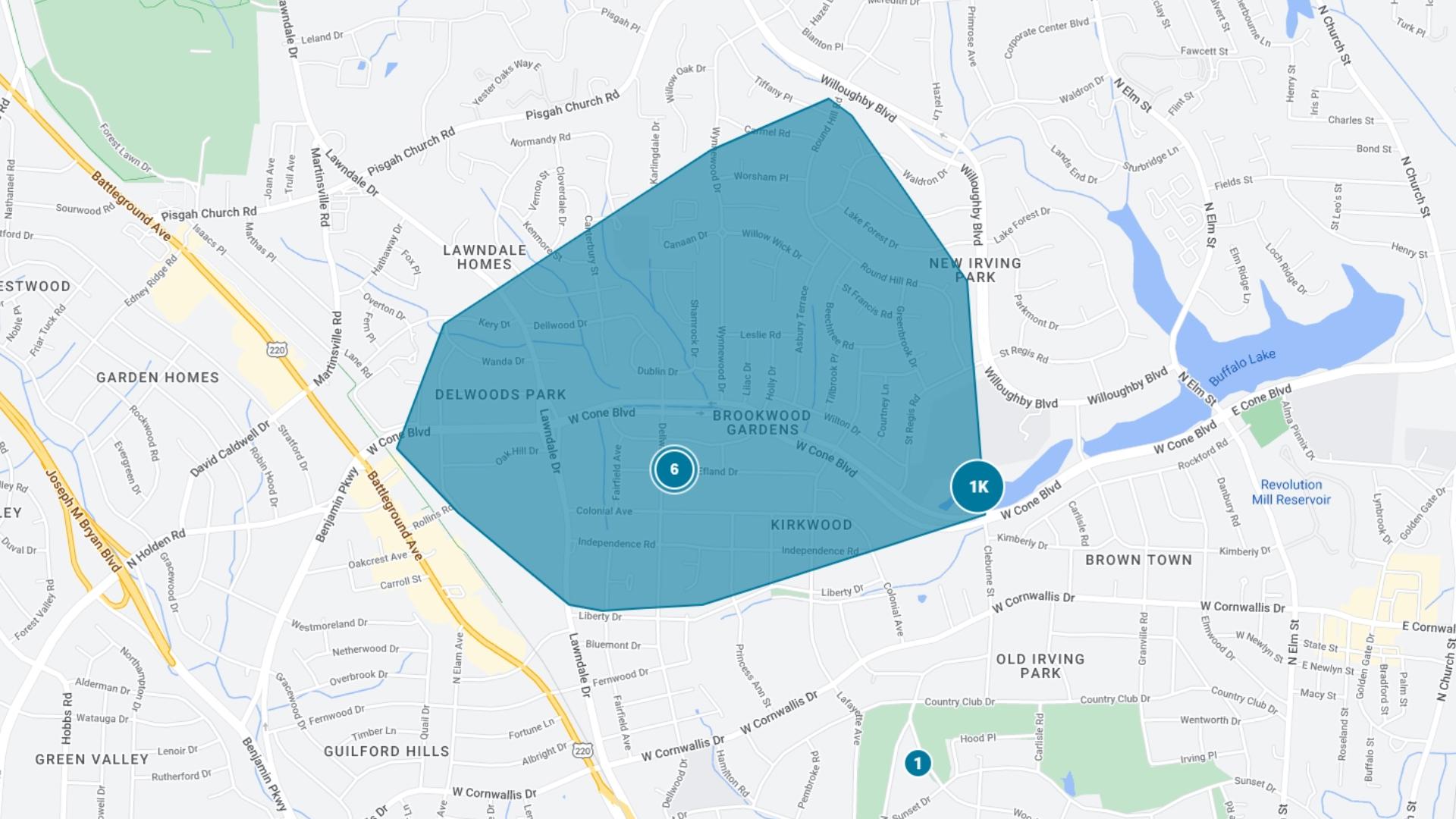 Power outage along Cone Boulevard impacting hundreds Monday