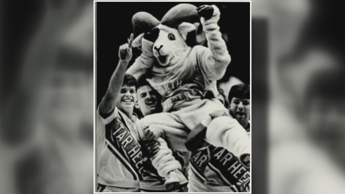Eric Chilton celebrates anniversary of his debut as UNC's first Rameses mascot