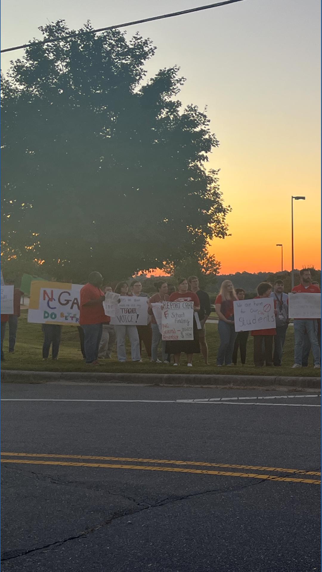 Forsyth County students and teachers unite in walk-in protest ...