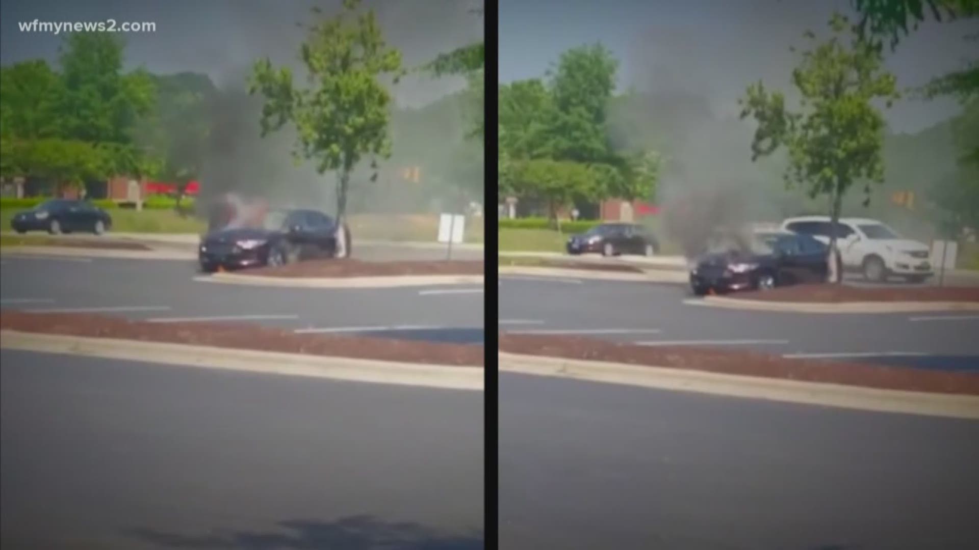 Recalled Car Catches Fire On 1-40