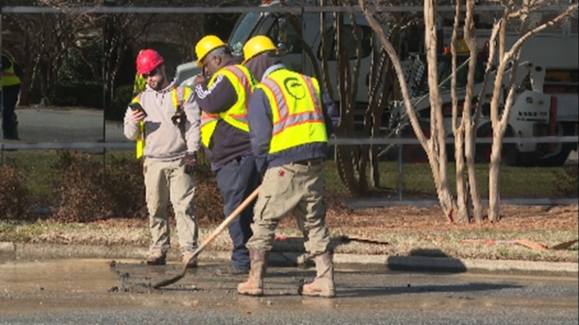 Westridge Road closed after water main breaks | Greensboro, NC ...