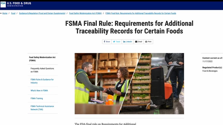 Another recall? How the FDA's new 'Traceability Rule' could help avoid this