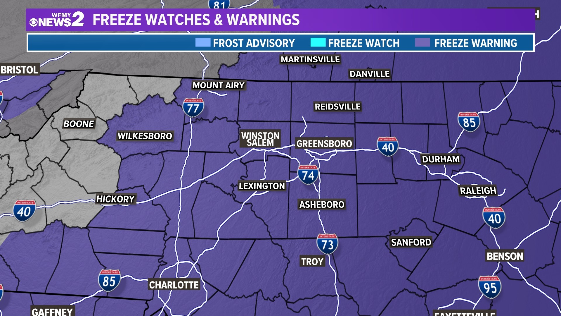 Freeze Warning Tonight Across the Triad: what it means | wfmynews2.com