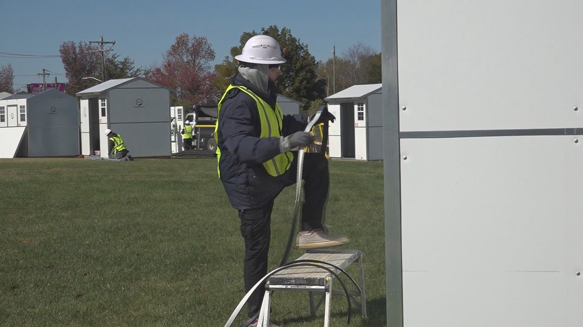 Pallet homes back up at Pomona Park in Greensboro