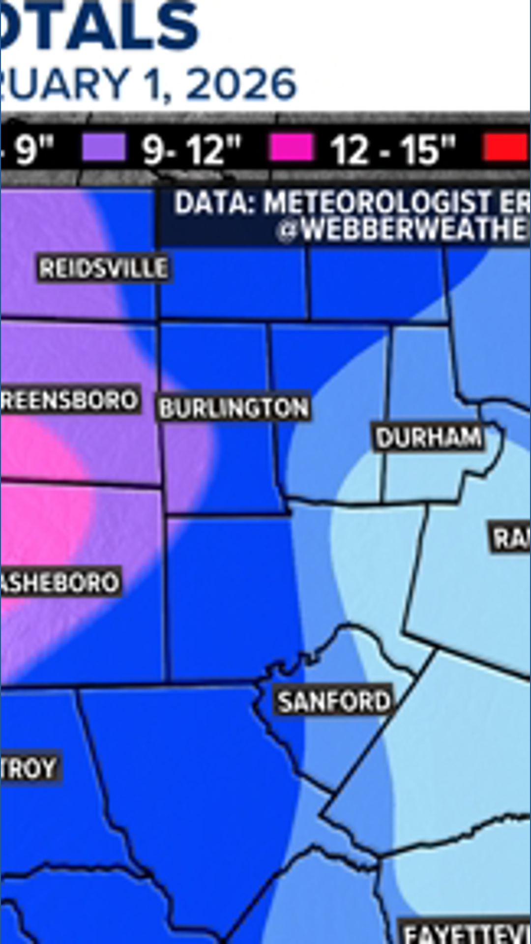 How much snow fell in the Triad area on Saturday? | wfmynews2.com