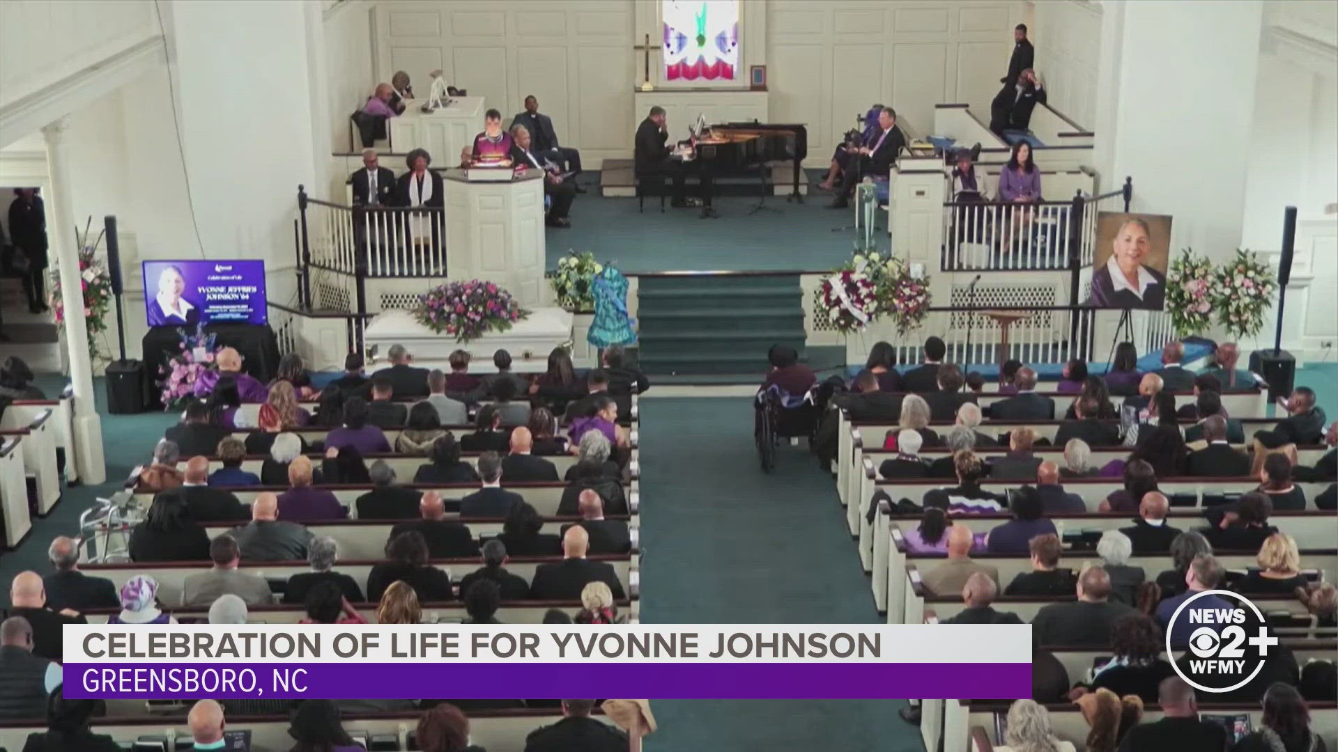 The Celebration of Life for former Greensboro mayor Yvonne Johnson was held at Bennett College on Saturday.