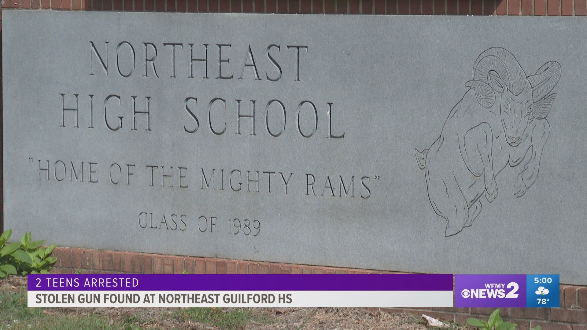 The Guilford Co. Sheriff's Office said a school resource officer and administrators at Northeast received word about the 'possible presence of a gun on campus.'