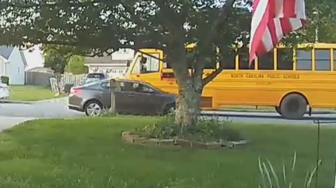 Driver passes bus seconds before student crossed the road - Vimarsana News