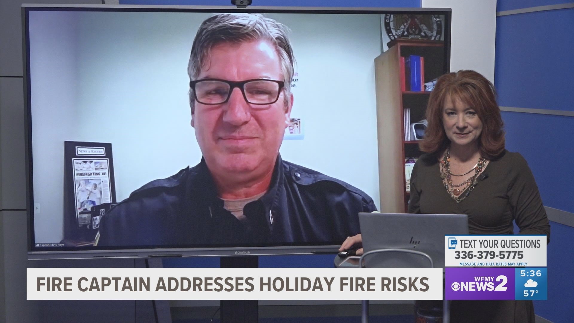 Captain Chris Heyn joins WFMY News 2’s “2 Wants to Know” segment to address potential holiday fire risks.