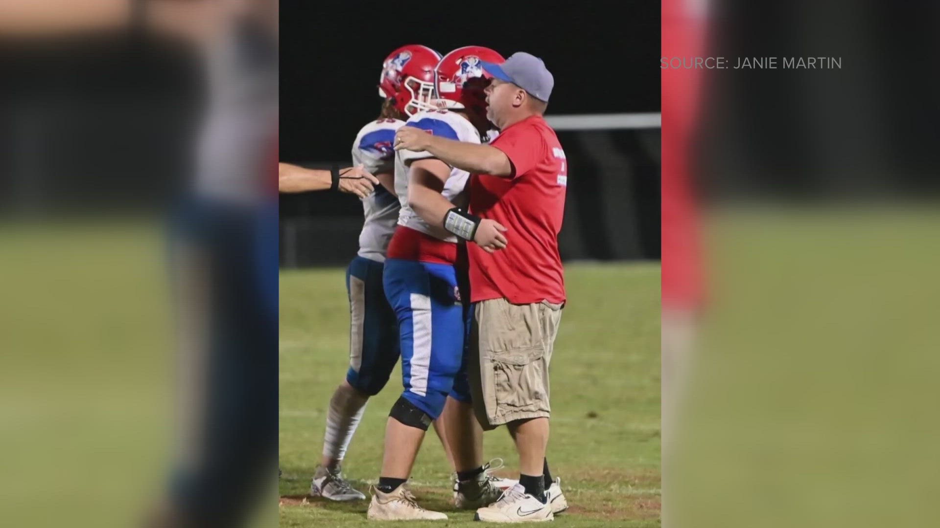 Southern Alamance's former football coach is teaching again after his suspension, but this time, for a different school.