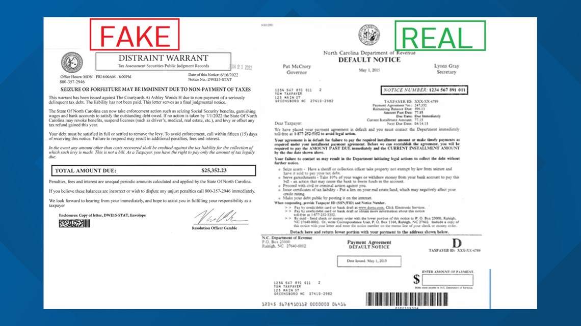 Tax Notice: The fake letters look like the real ones wfmynews2 com