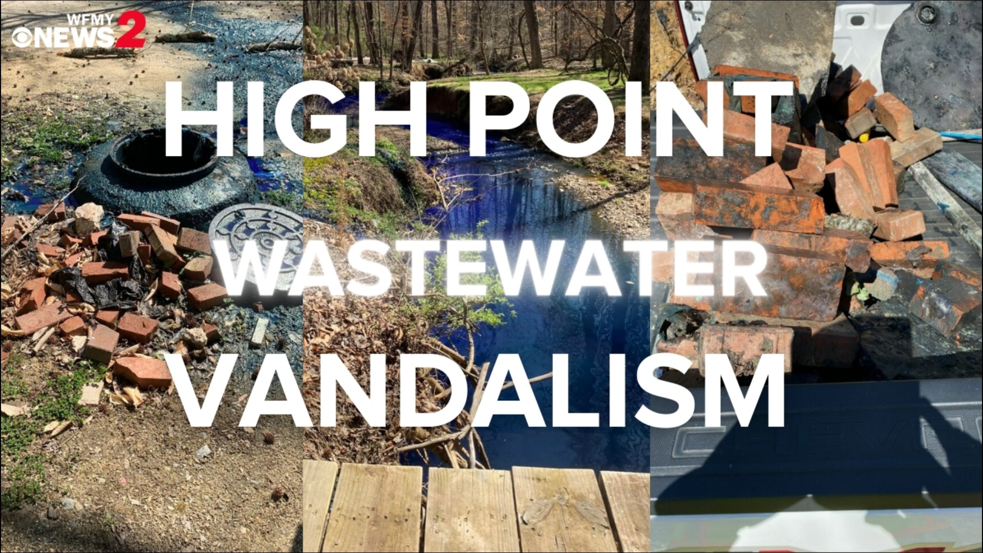 Wastewater vandalism dump on Roberts Lane in High Point