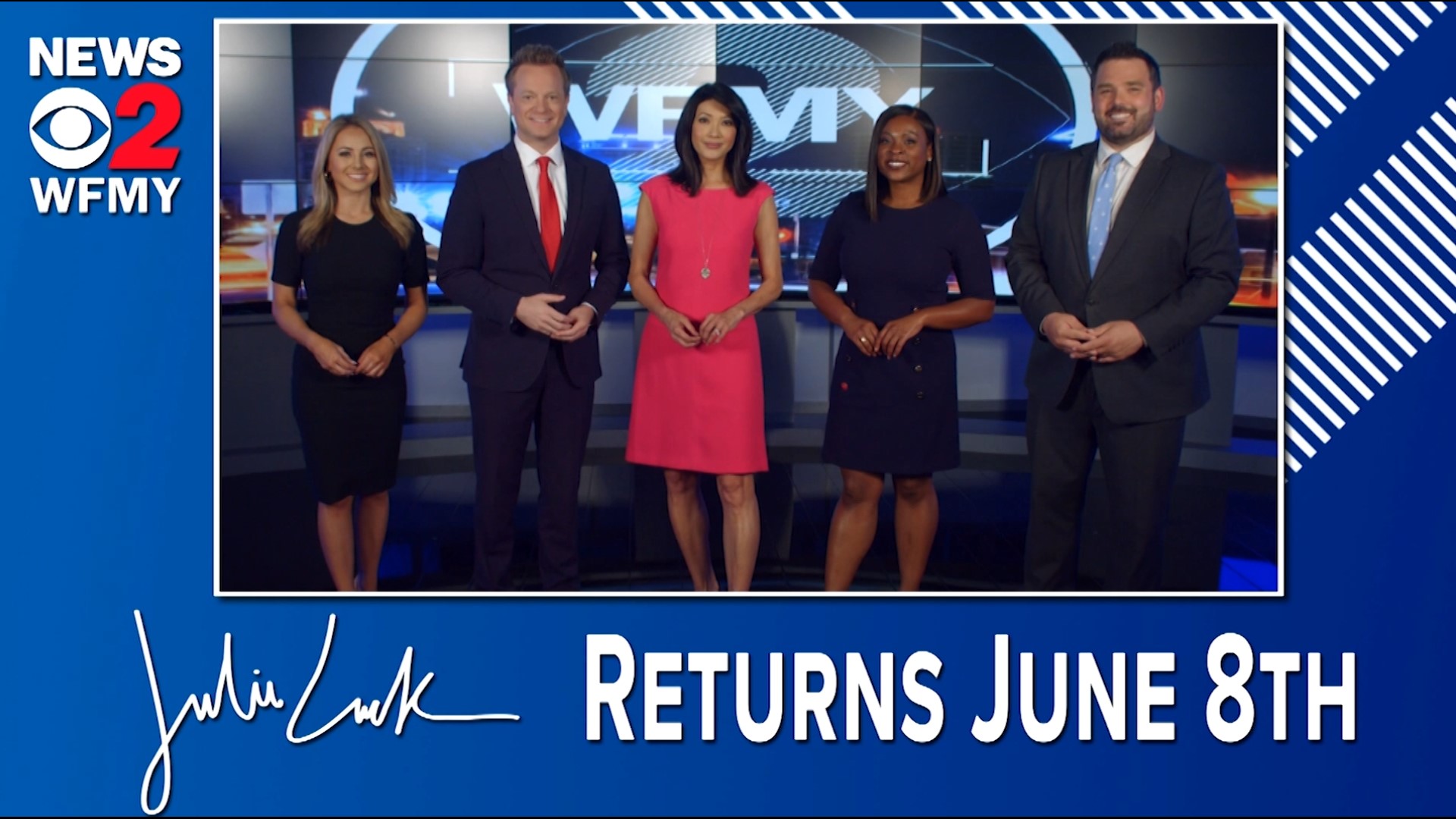 WFMY News 2's Julie Luck will return June 8 after beating colon cancer!