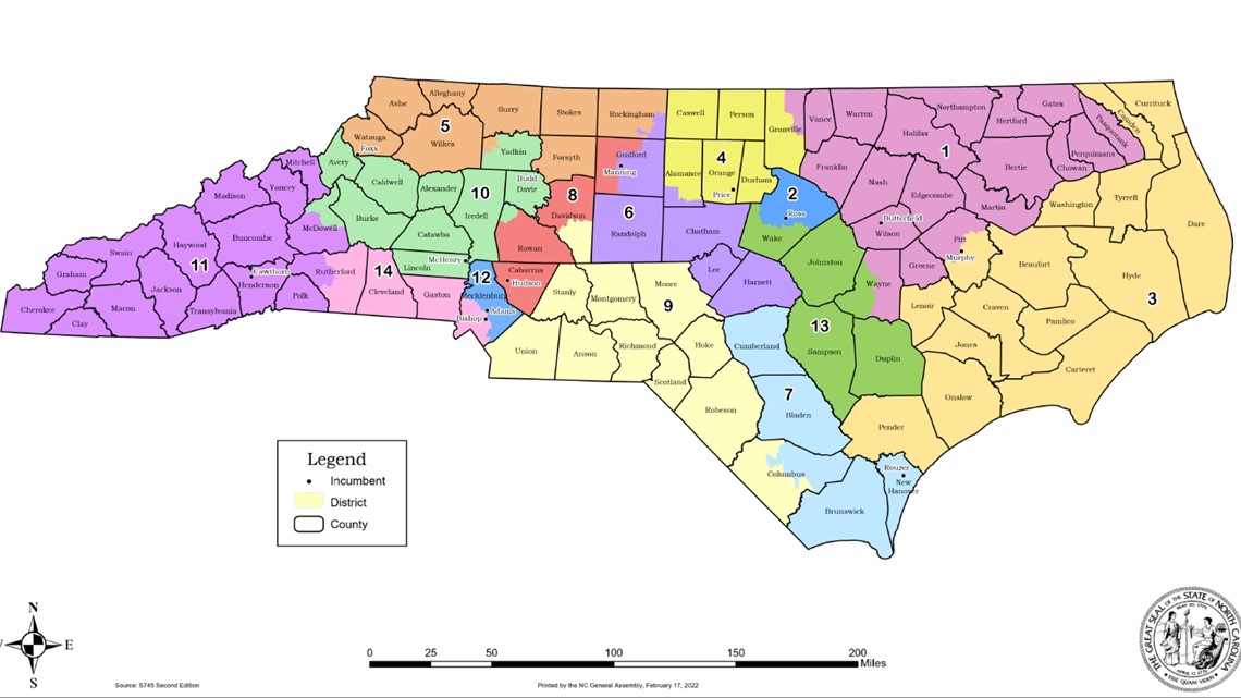 Nc On Us Map Nc Lawmakers Approved New U.s. House Maps: Here's What Changed |  Wfmynews2.Com