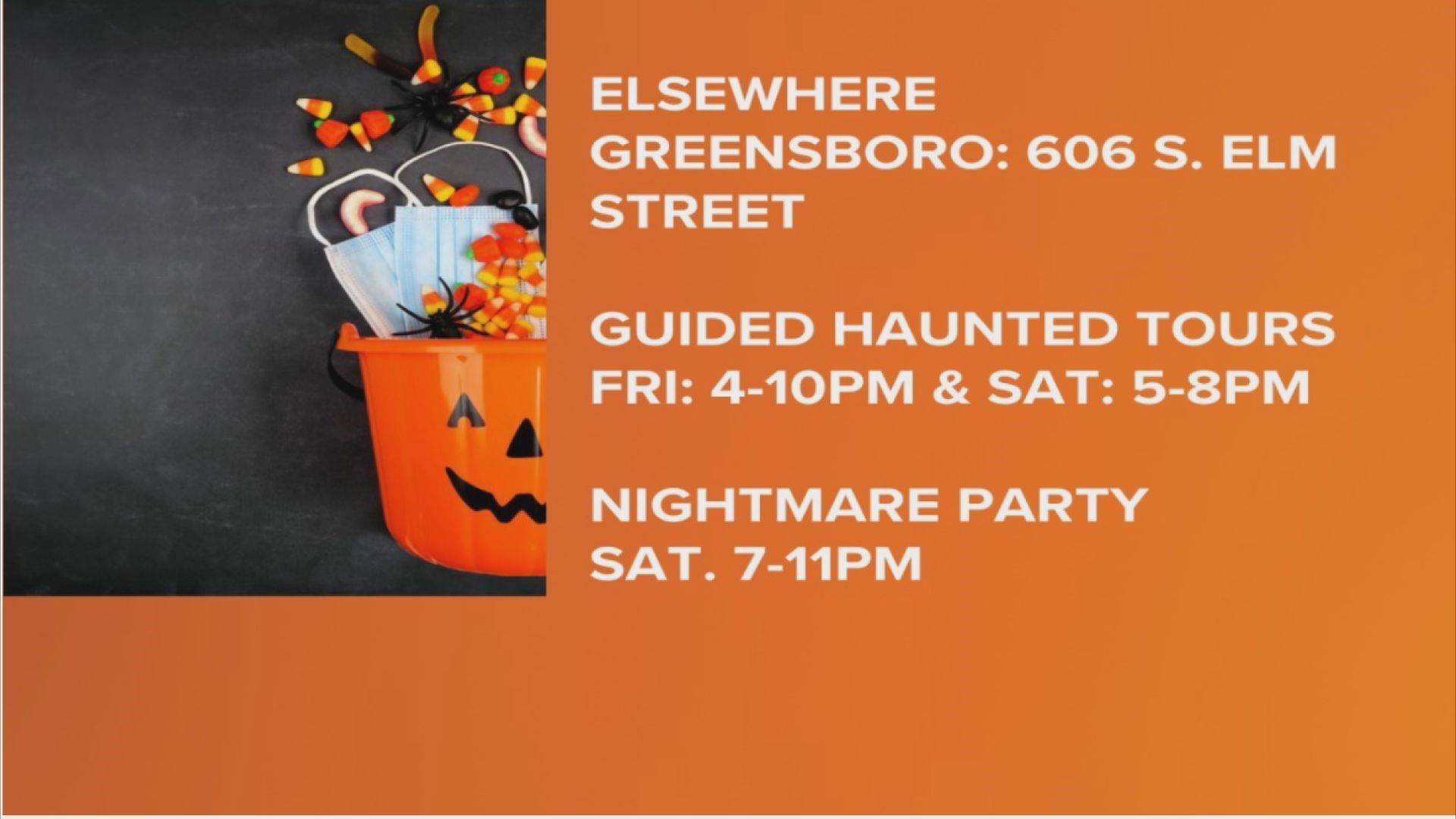 Elsewhere Greensboro is providing haunted museum tours and a nightmare party this weekend.