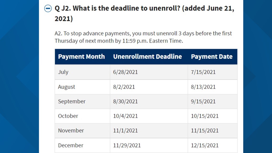 The Irs Will Be Sending Parents Monthly Payments In One Week Wfmynews2 Com