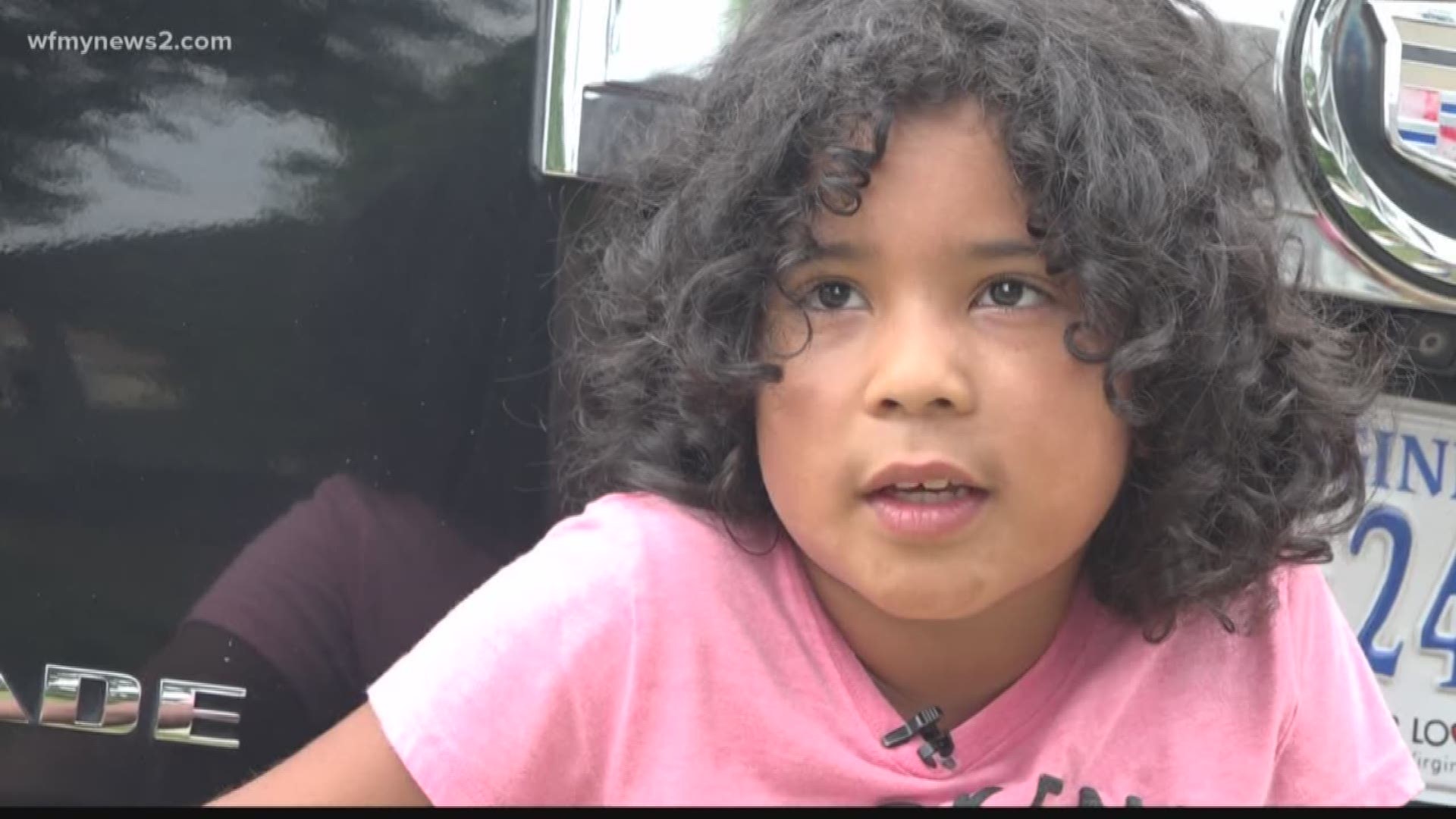 Officers say the child was hit in the head by a "falling projectile." The 'projectile' which was identified as a bullet, fell through a canopy covering a backyard swimming pool, where the 8-year-old was playing.