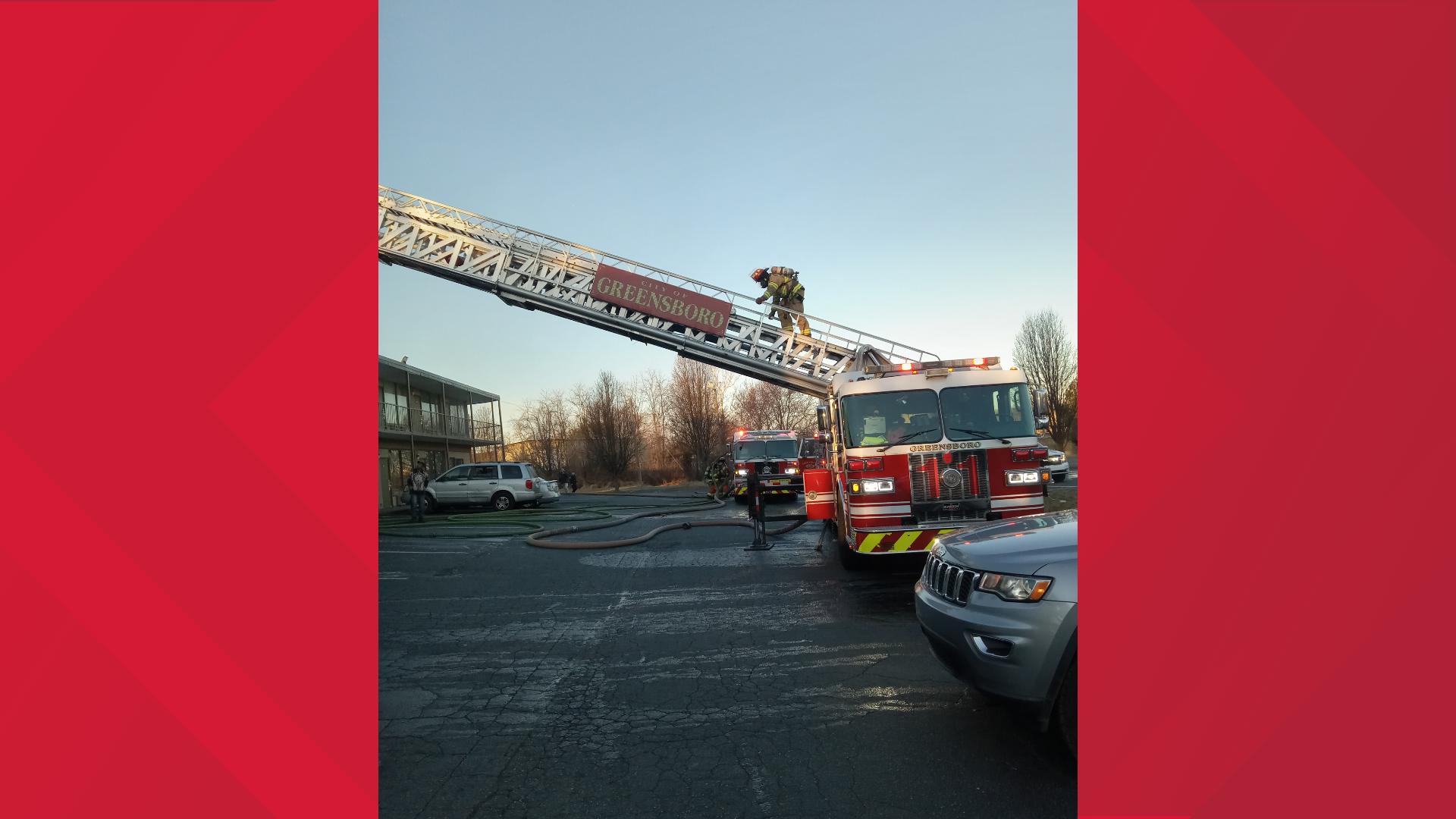 Dozens of people are displaced after a major structural fire at Cavalier Inn in Greensboro 