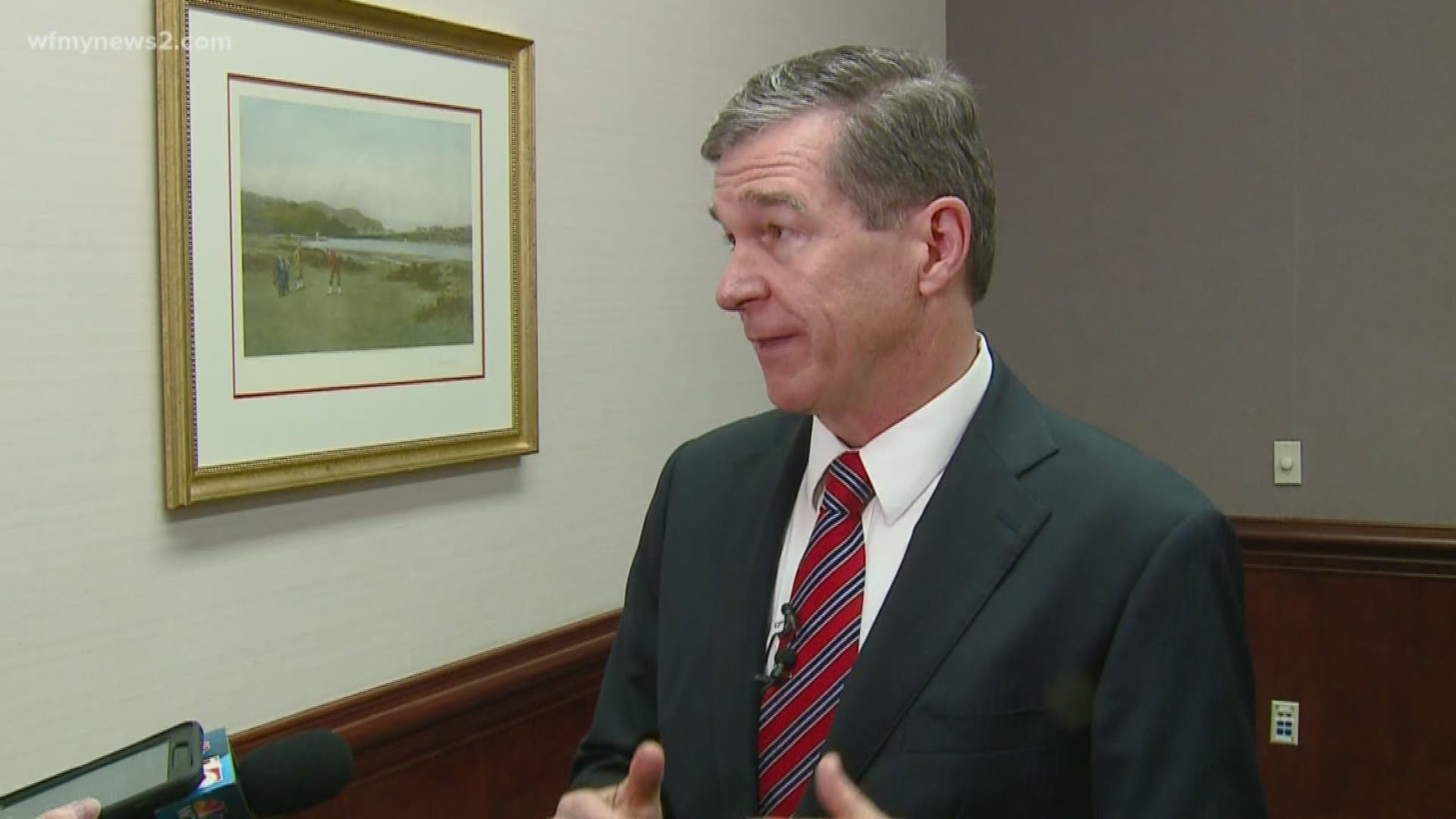 Gov. Roy Cooper argued that republicans are holding up the budget to get everything they want.