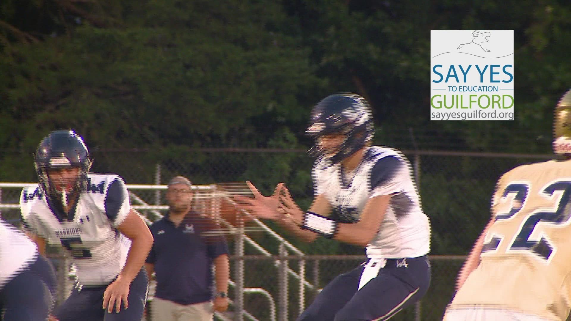 Western Alamance WR Kaden Wilborn makes a great catch for the TD to claim Week One honors.