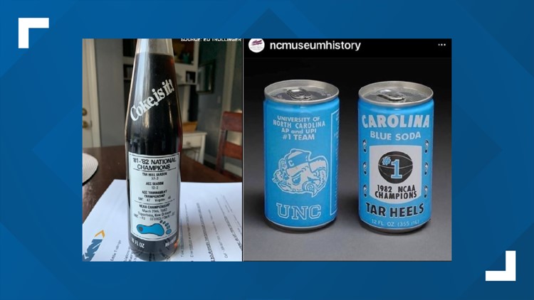UNC basketball championships: Commemorative bottles and cans