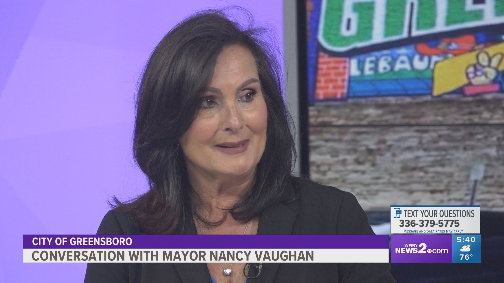 Mayor Nancy Vaughan stopped by WFMY News 2 to answer questions from the community.