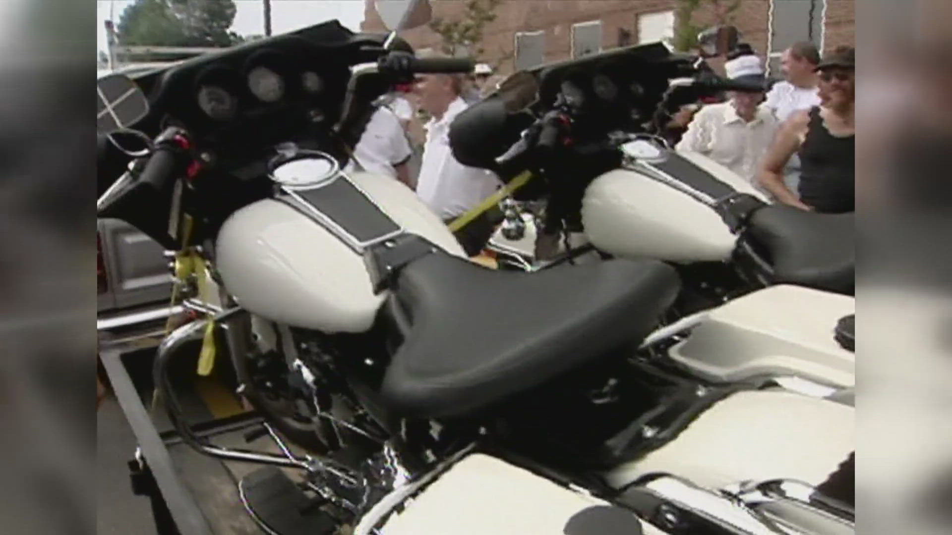 Former Davidson County Sheriff Gerald Hege bought two Harley Davidson's for the department.