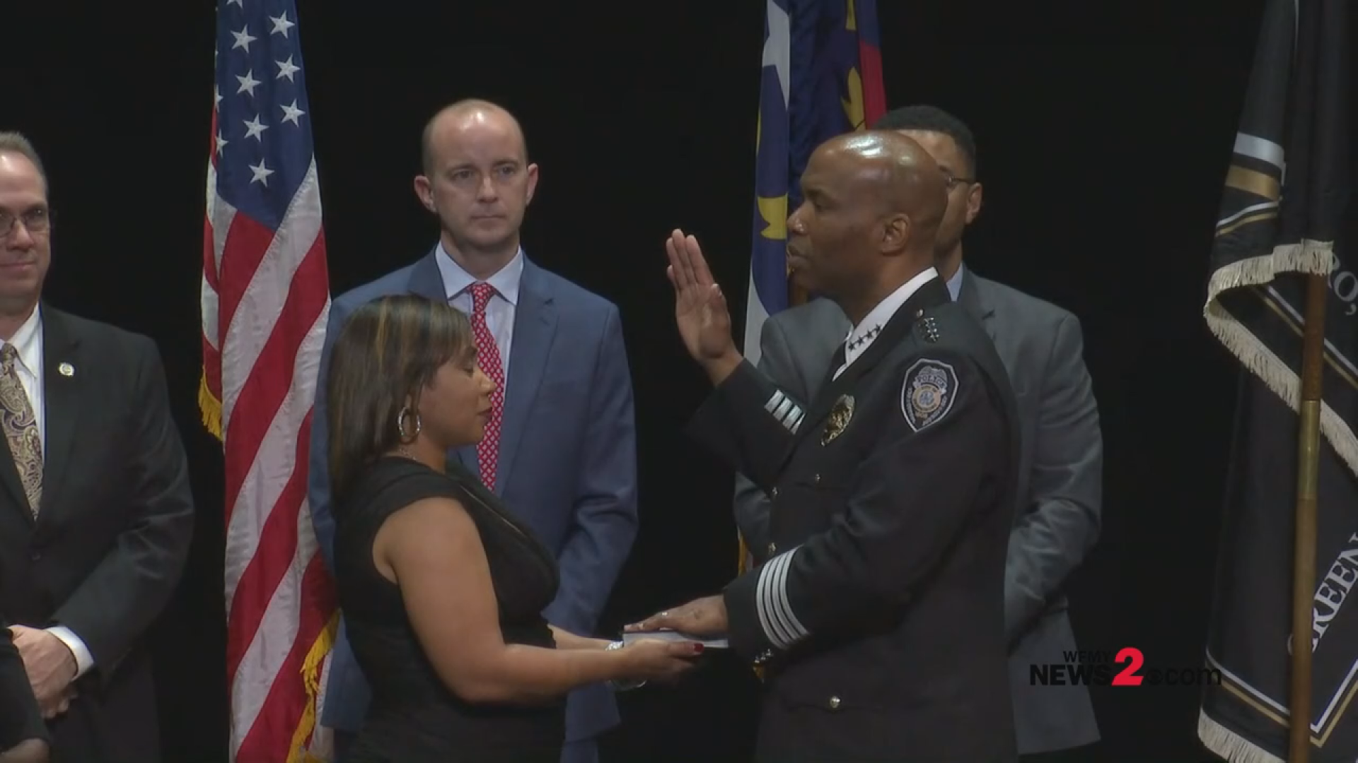 Brian James, a veteran of the Greensboro Police Department, took his oath of office on January 31, 2020.