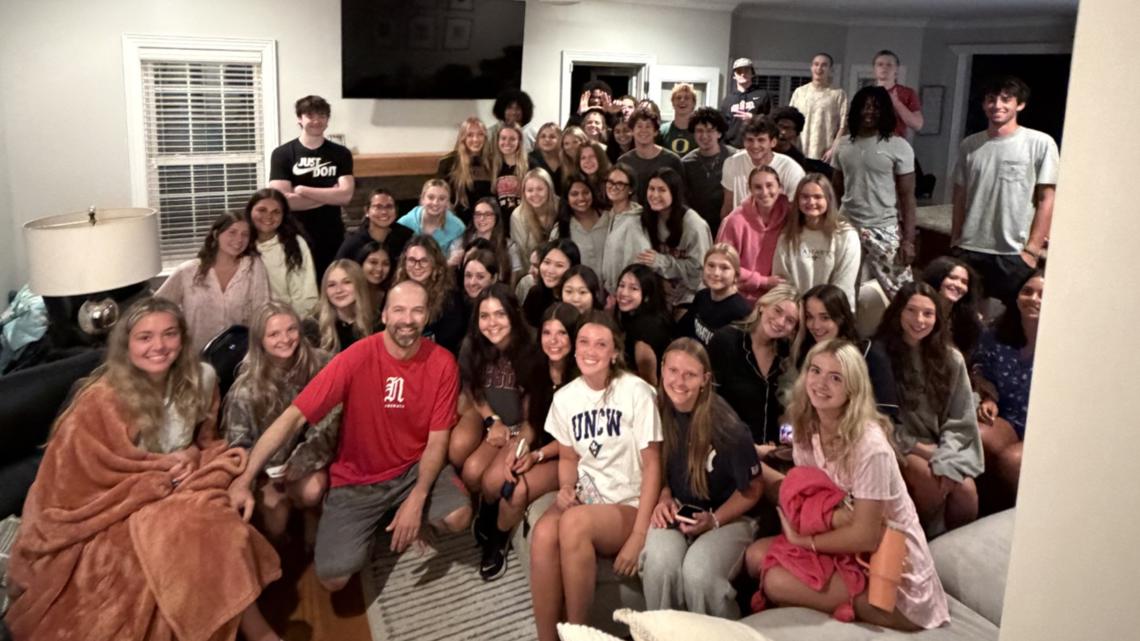 Senior prank surprise: Northwest Guilford High principal wakes up to 100 students in his house