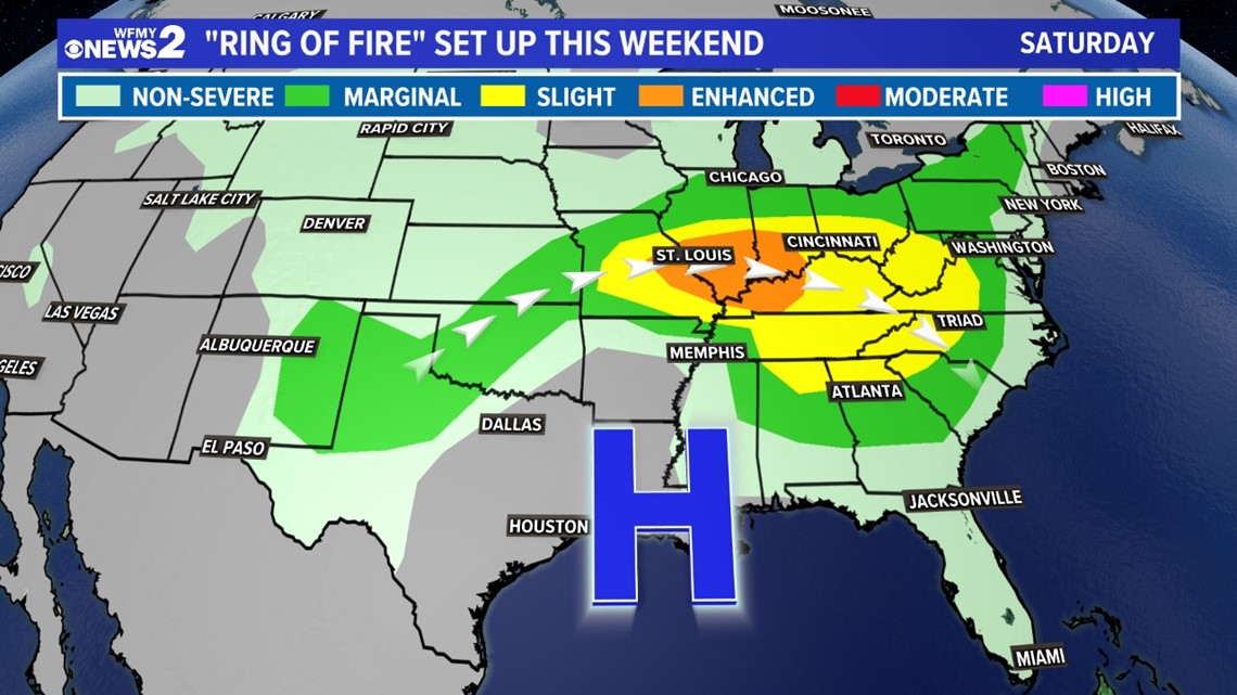 Ring of Fire Weather Pattern; Storm Chances, Hot Temperatures