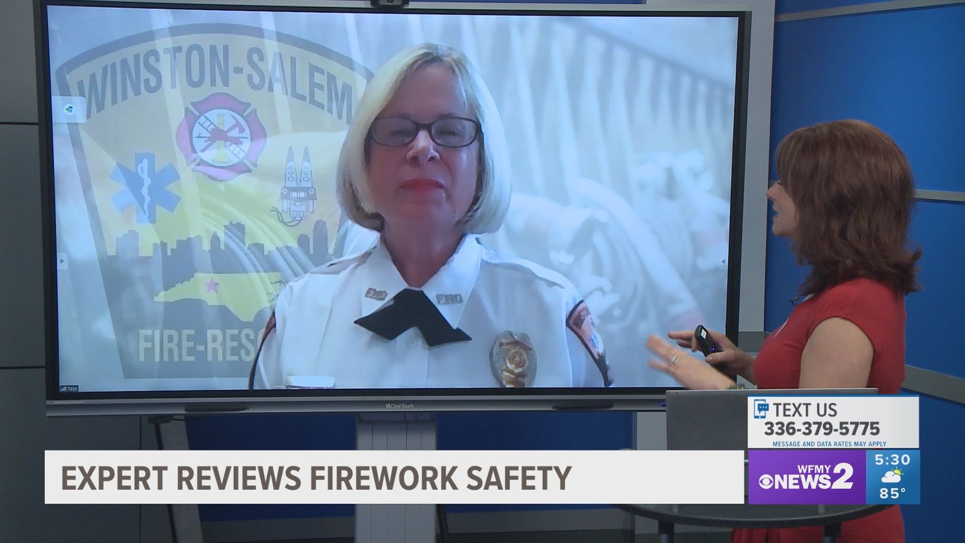 Theresa Knops from the Winston-Salem fire department explains how to handle fireworks safely.
