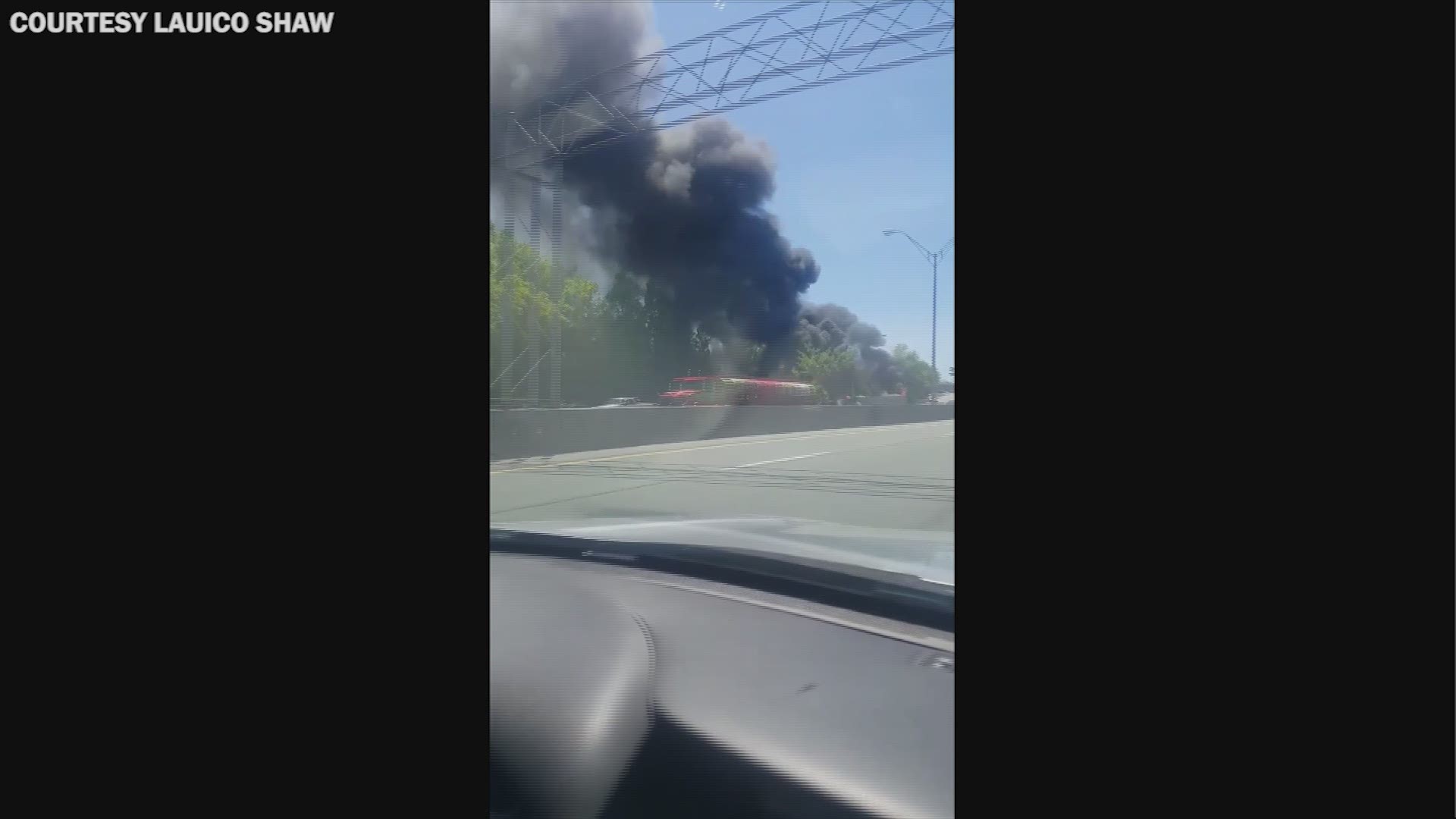 Tractor Trailer Fire on I-40 in Alamance County