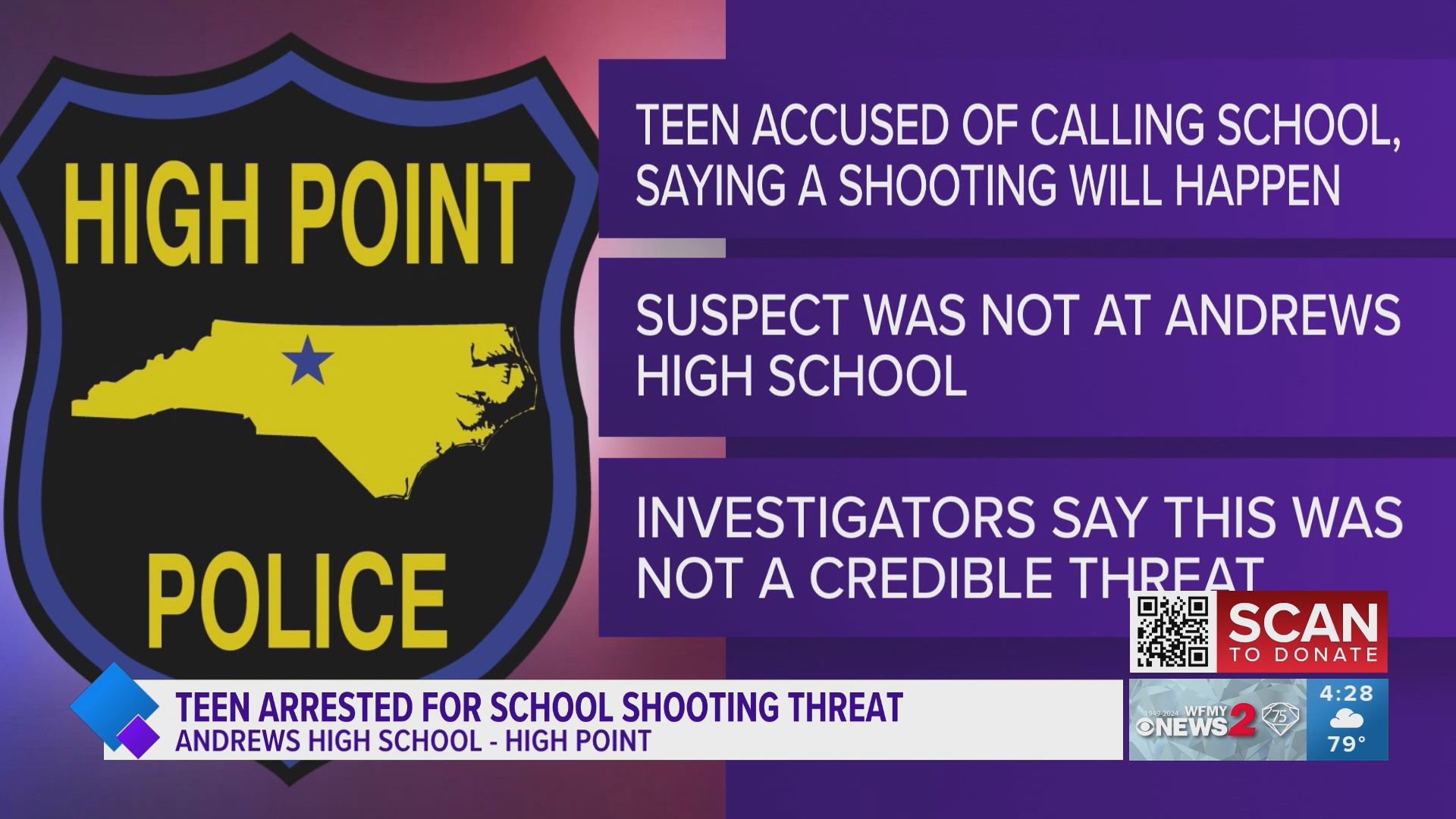 The School Resource Officer was notified about the call and several High Point police officers and detectives responded to the scene.