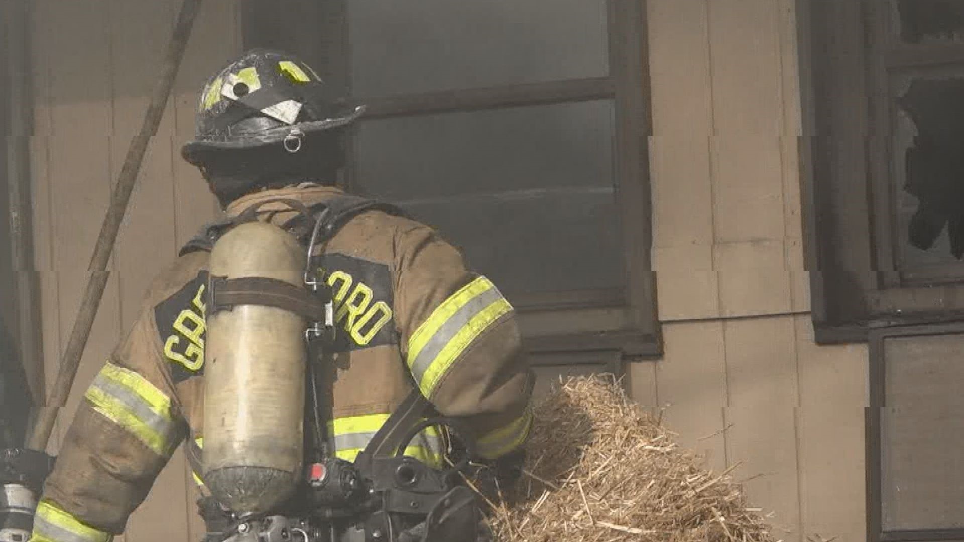 The Greensboro Fire Department gave recruits an opportunity to deal with a real burning building.