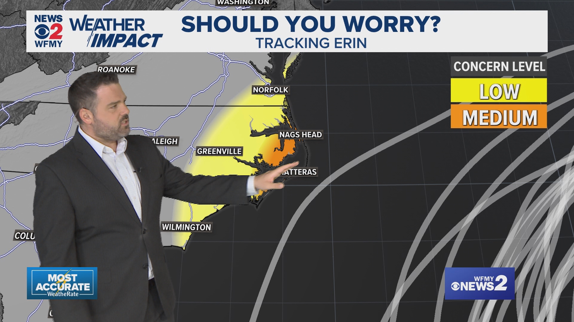 Hurricane Erin will pass off of North Carolina next week. What should the coast expect?